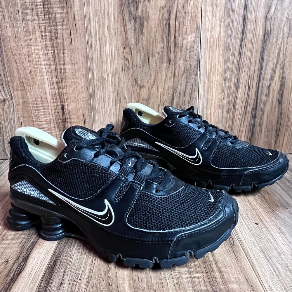 Nike Shox Turbo V+ Womens Running Shoes Black White Athletic 316874 002 Size 6.5